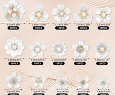 Approx. 150 rhinestone flat back flower embellishments