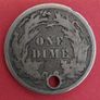 1889  American  Dime 90% Silver coin Image 2