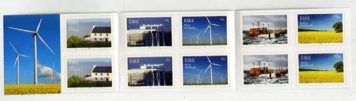 2011 Ireland Renewable Energy Self-Adhesive Commemorative Stamps Booklet Mint Never Hinged (MNH). Hibernian HB176