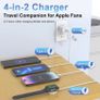 4-in-2 Apple Watch Charger Cable for Apple Watch/iPhone/Airpods, Watch Magnetic Charging Cable with iWatch Series SE/8/7/6/5/4/3/2 - Wireless Travel Watch Charger for AirPods 1/2/3/Pro&iPad Series Image 2