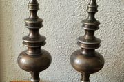 Vintage pair of bronze candlesticks