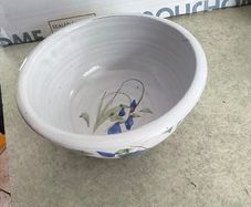 Judy Greene Pottery from Galway, Ireland, featuring a distinct floral breakfast bowl.