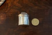 Retro silver pill box