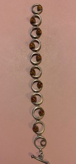 Sterling Silver Amber Bracelet