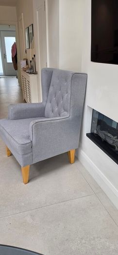 Nested Soothe Easy chair & Rocker Grey/Beech