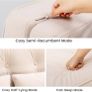 Folding Sofa Bed, Convertible Sleeper Chair with Pillows, Fold Out Chair Bed & Fabric Floor Couch, Foldable Mattress with Adjustable Backrest for Living Room, Guest Room, Dorm, Beige Image 4
