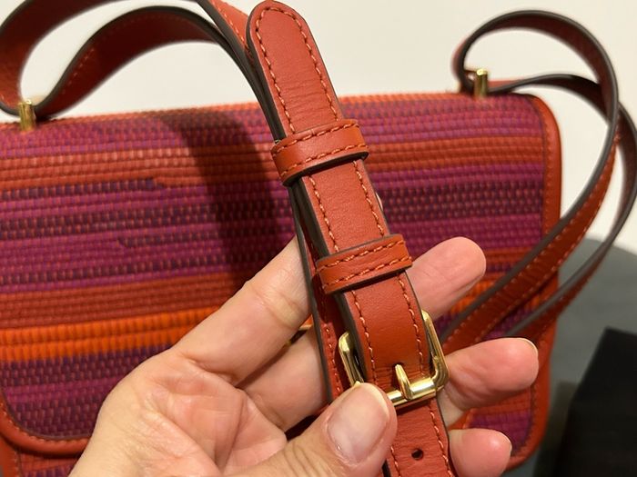 Ralph Lauren Striped Leather Bag