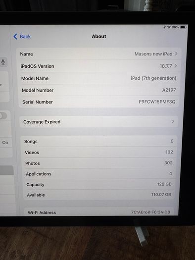 ipad 7th Generation 128GB