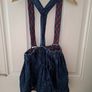 Next denim dungaree skirt Image 7