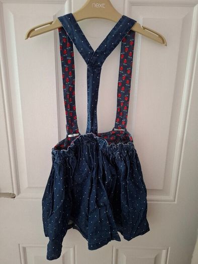 Next denim dungaree skirt