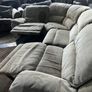 Beige corner manual recliner sofa Image 4