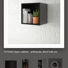 Tutemo Ikea Anthracite open shelf