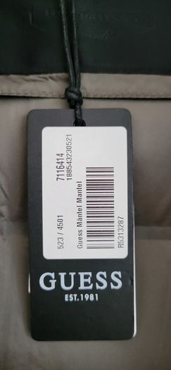 GUESS L.A. khaki full length puffer coat Sz XL (Fit 14-18UK) - Bnwt Rrp 249