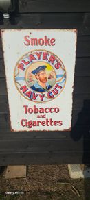 large  players metal sign