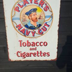 large  players metal sign