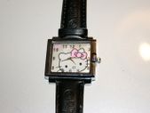 Hello Kitty Wrist Watch Leather Wrist Band Cat Analogue Clock Kids