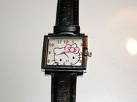 main image for ad Hello Kitty Wrist Watch Leather Wrist Band Cat Analogue Clock Kids