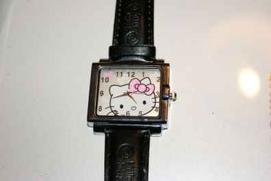 Hello Kitty Wrist Watch Leather Wrist Band Cat Analogue Clock Kids