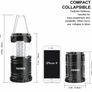 2 Pack LED Camping Lantern, Survival Kit for Emergency, Storm, Outages, Outdoor Portable Lantern, 6 AA Batteries Included (Black, Collapsible) Image 4
