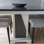 Italian leather kitchen chairs, table Image 4