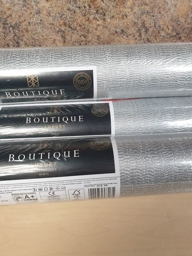 Graham Brown Boutique water silk plain silver luxury heavyweight Wallpaper 4 rolls