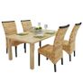 Dining Chairs 4 pcs Abaca and Solid Mango Wood Image 10