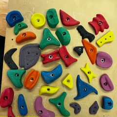 Climbing wall grips