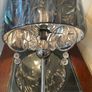 Two Bedside Lamps - chrome stands with black chiffon pleated shades with crystals. Still in wrapping, never used. Image 5