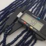 Antique African Style Dark Blue 4-5.5mm Glass Beads Necklace Strand Image 2
