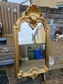 Vintage Gold Arch Framed Mirror