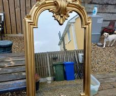 Vintage Gold Arch Framed Mirror