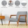 8 Pcs Cushion Covers Patio Stretch Outdoor Cushion Cover Replacement for Patio Furniture Sofa Couch Slipcovers, Soft Flexibility Washable Furniture Protector (Light Gray) Image 3