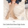 the little stocking co. Oat cable knee high stocking Image 2