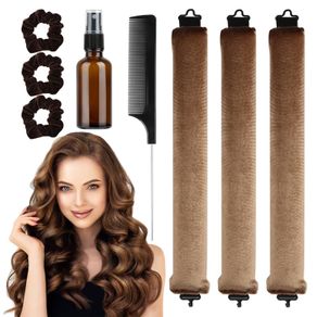 Brand New 3-Piece Heatless Curling Band Set for Soft Waves