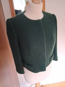 Gorgeous Bottle Green Boucle Hobbs Short Jacket New 10-12