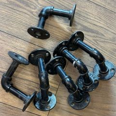 Industrial Pipe Shelf Brackets, wall decor, shelves,