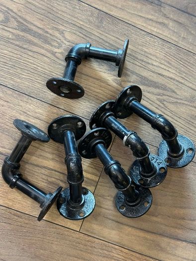 Industrial Pipe Shelf Brackets, wall decor, shelves,
