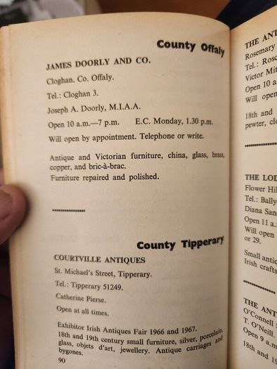 A Guide To  Irish  Antiques  And Antiquedealees 1967. Edited By  George Stacpoole. Paperback In Good Condition.