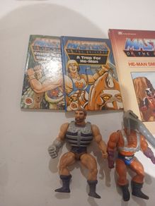 He man action figures and books