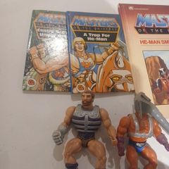 He man action figures and books