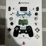 Sony Dualshock 4 PS4 Controller Teardown Frame Art Handmade! Image 9