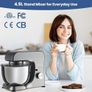 Electric Kitchen Stand Mixer: 1000W 8-Speed Compact Tilt-Head Household Food Mixer - 4.5L 304 Stainless Steel Bowl with Cover & Egg Whisk & Dishwasher Safe Dough Hook & Flat Beater Image 3