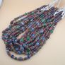 Vintage Venetian Style MultiColor Chevron Beads Necklace Strand Image 4
