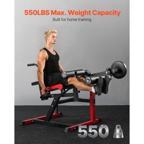 Leg Extension and Curl Machine, Seated Leg Rotary Extension for Thigh, Adjustable Lower Body Specialty Exercises Equipment, 550 LBS Heavy Duty Workout Bench for Home Gym, for Heights 1.65  1.9 m