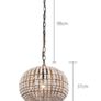 BRAND NEW Vintage country ball nature wooden bead pendant lights 220V led hanging lamp Image 2