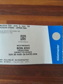 Bon Jovi commemorative ticket