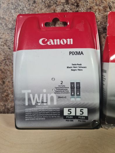 Canon Pixma 5 printer ink PGI-5BK black x 3 cartridges