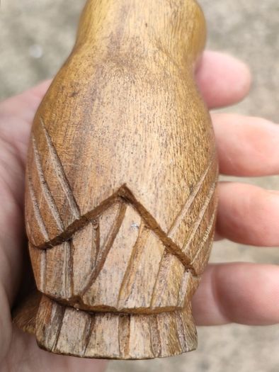 Hardwood carved Tawny owls