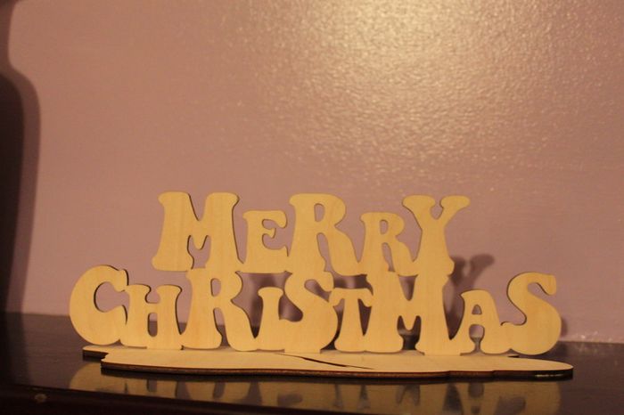 Merry Christmas Wooden House Decorations Xmass Sign