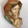 Madonna and Child Religious Wall hanging resin statue plaque Handpainted Can post Image 3